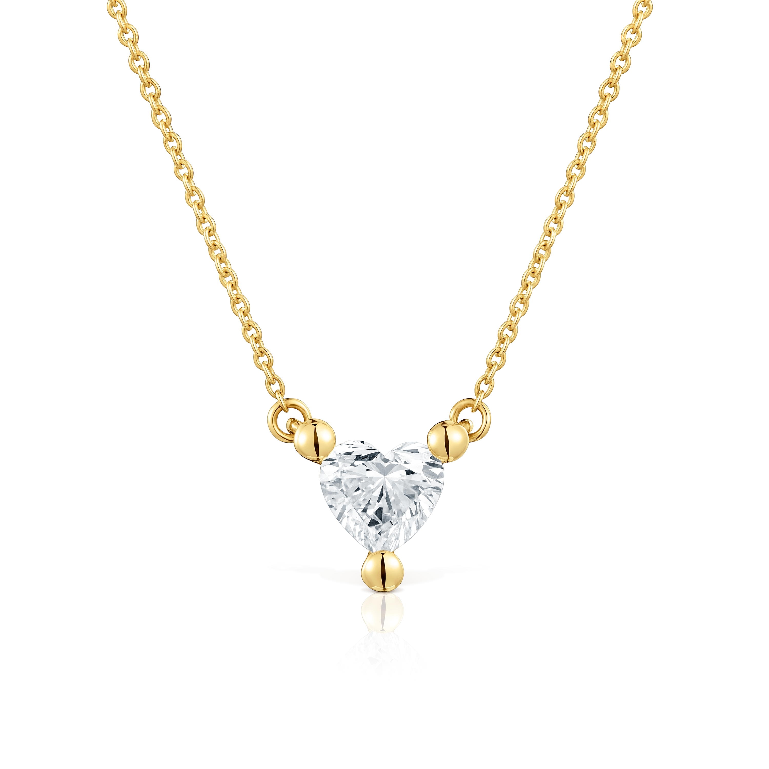 Collar corto de oro con diamante creado en laboratorio Garden Of Love LGD