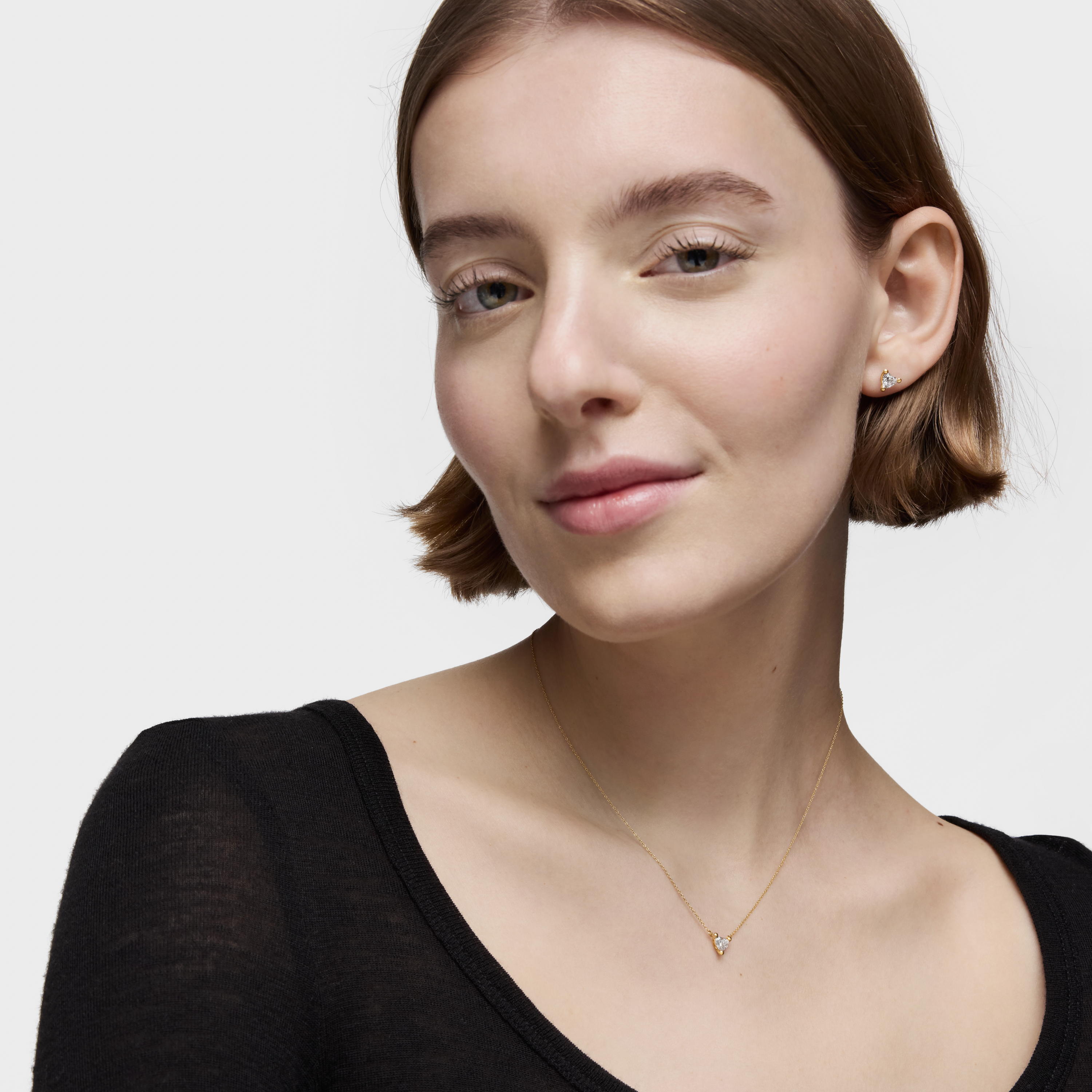 Collar corto de oro con diamante creado en laboratorio Garden Of Love LGD
