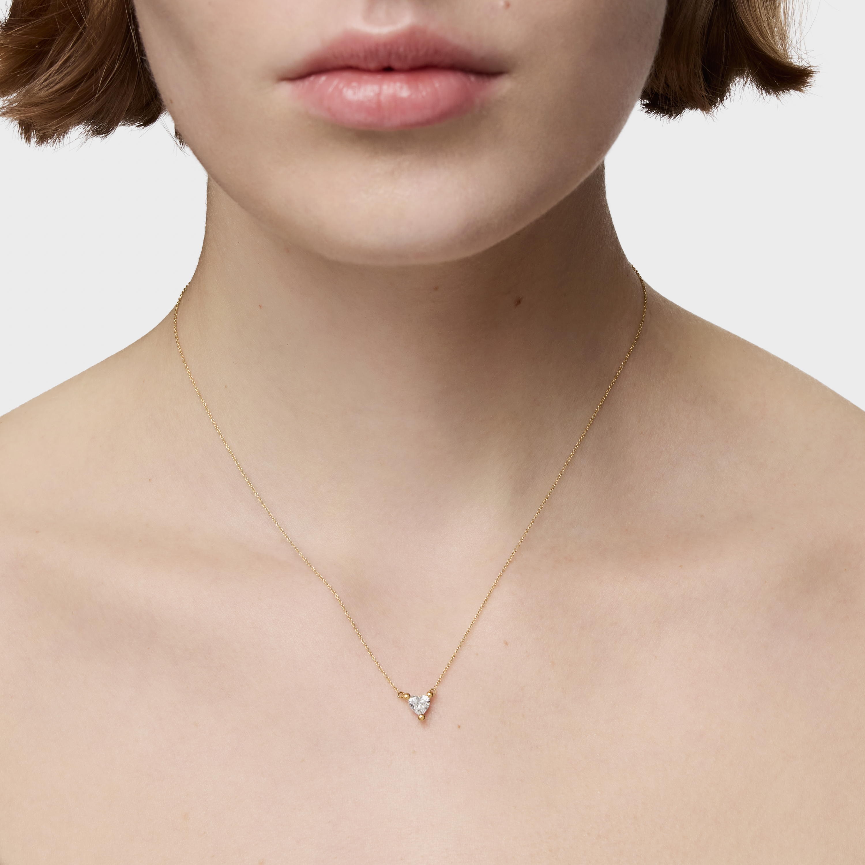 Collar corto de oro con diamante creado en laboratorio Garden Of Love LGD
