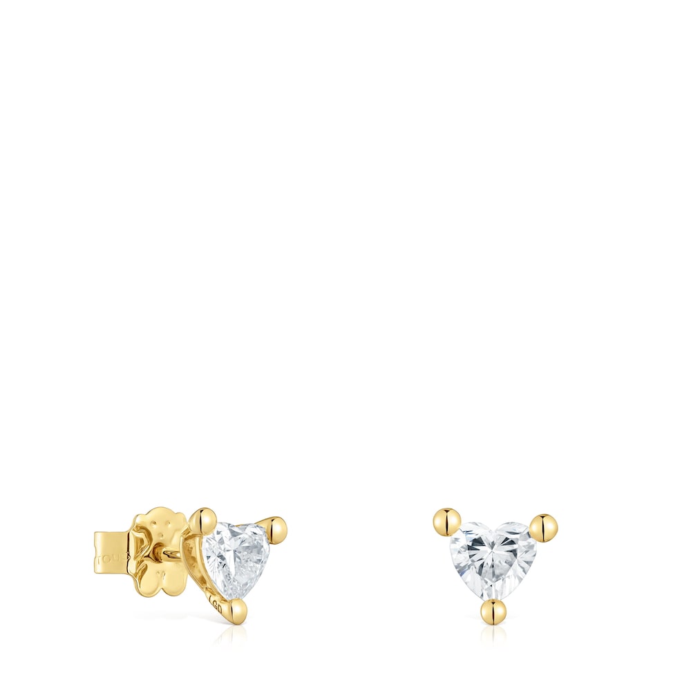 Pendientes de oro con diamantes creados en laboratorio Garden Of Love LGD image number 0