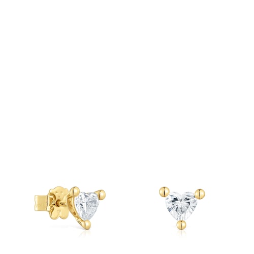 Gold Earrings with lab-grown diamonds Garden Of Love LGD