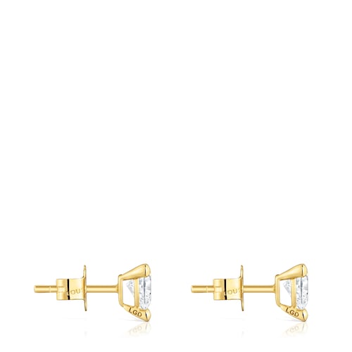Gold Earrings with lab-grown diamonds Garden Of Love LGD