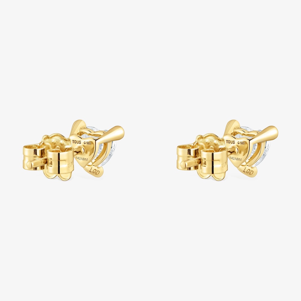 18K solid gold Earrings with lab-grown diamonds Garden Of Love LGD