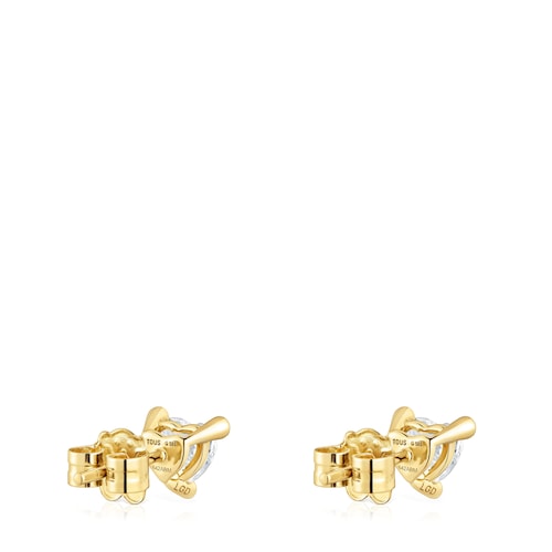Gold Earrings with lab-grown diamonds Garden Of Love LGD