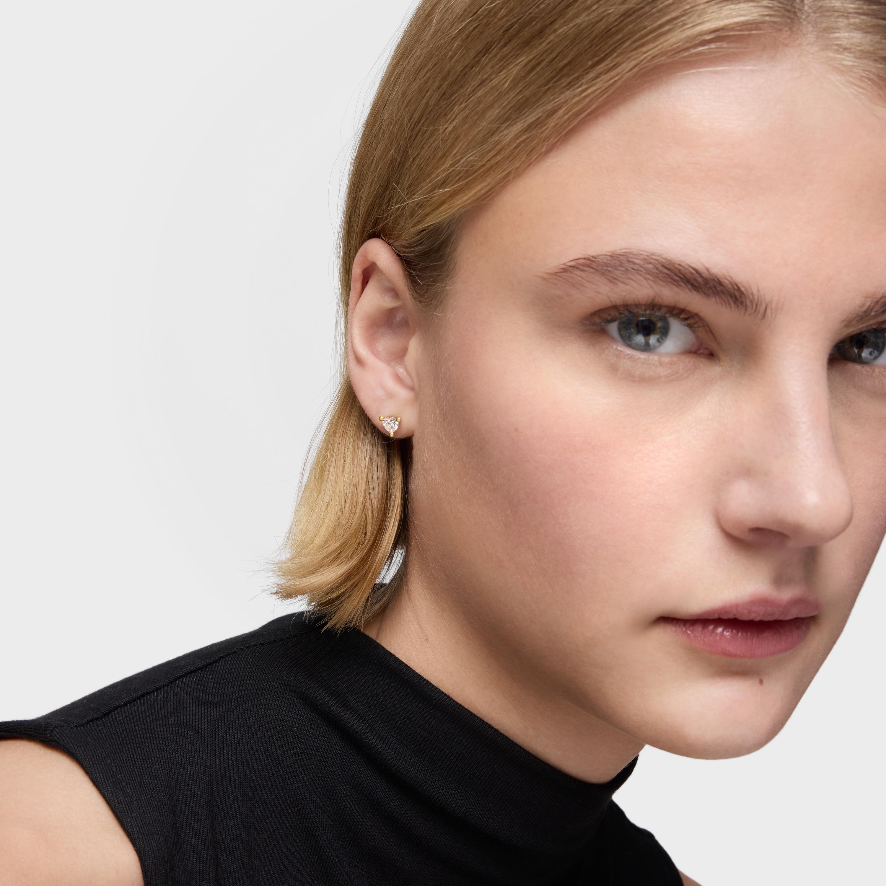 18K solid gold Earrings with lab-grown diamonds Garden Of Love LGD