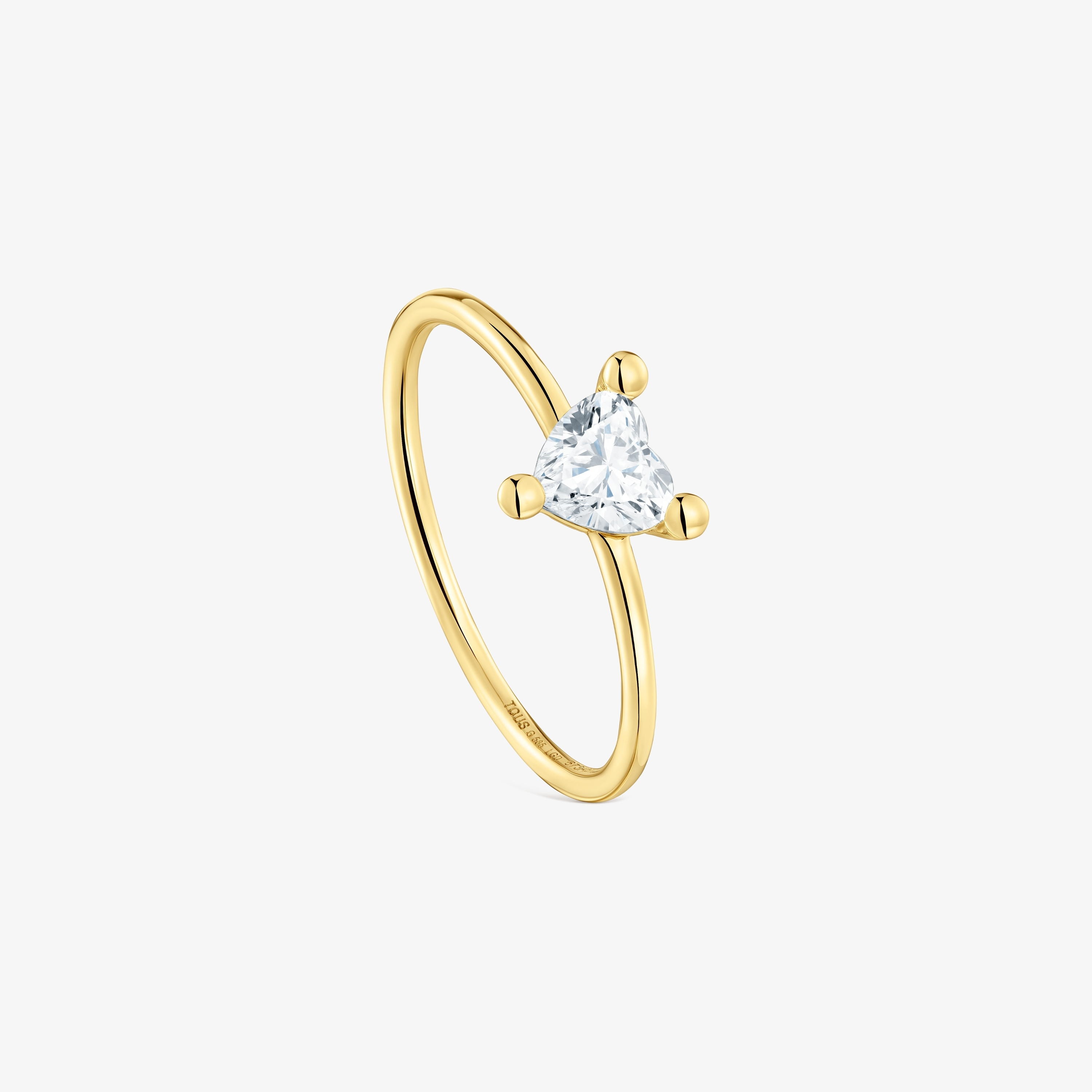 18K solid gold Ring with lab-grown diamond Garden Of Love LGD