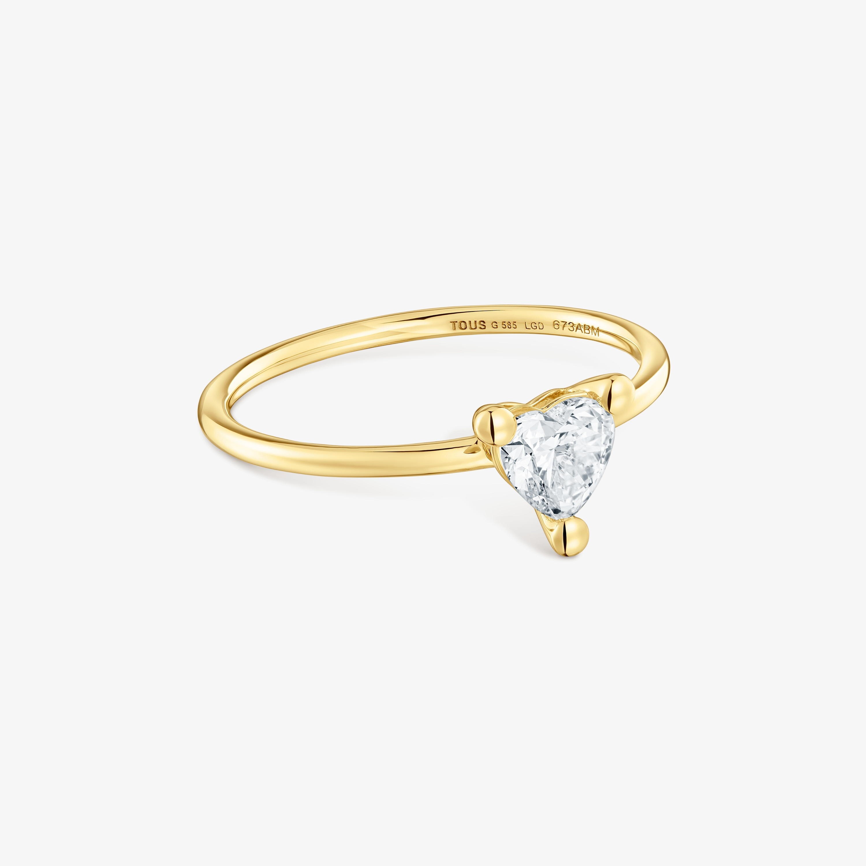 18K solid gold Ring with lab-grown diamond Garden Of Love LGD