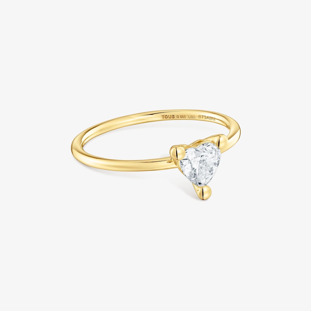 18K solid gold Ring with lab-grown diamond Garden Of Love LGD