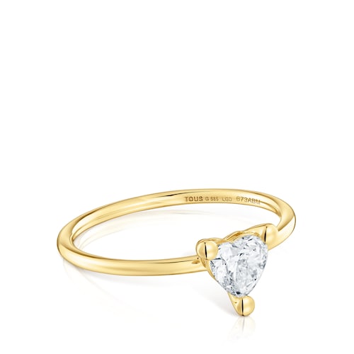 Gold Ring with lab-grown diamond Garden Of Love LGD