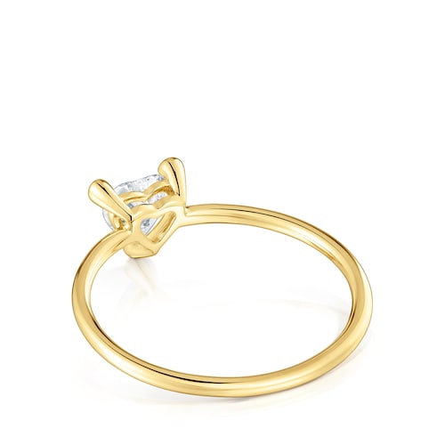Gold Ring with lab-grown diamond Garden Of Love LGD