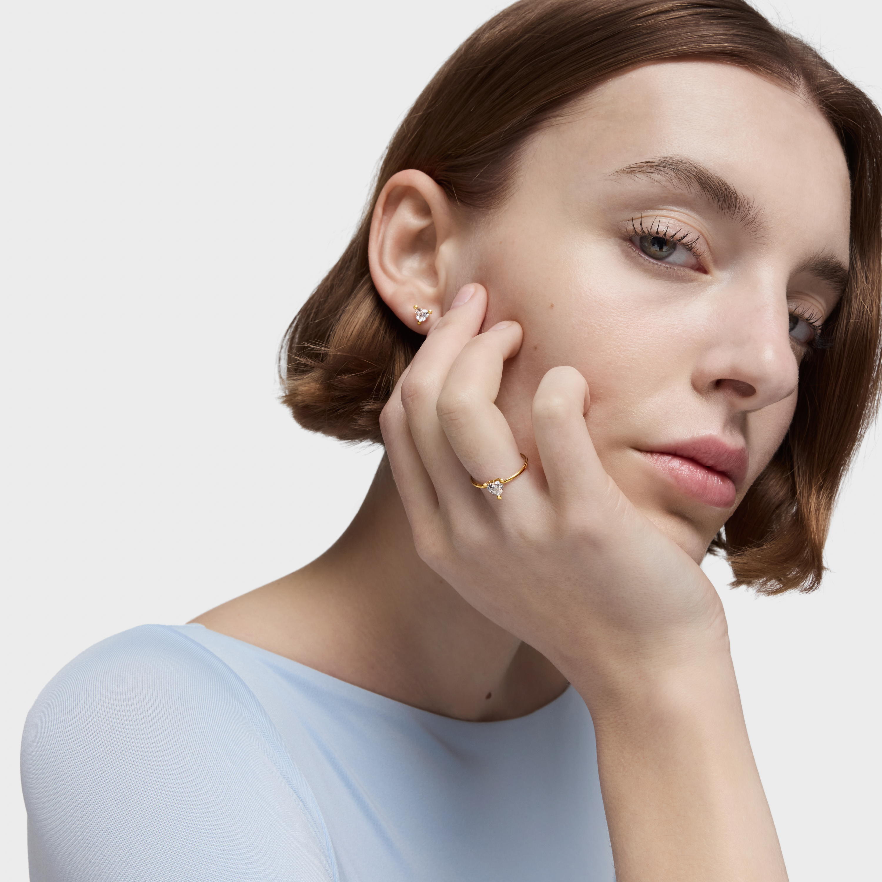 Gold Ring with lab-grown diamond Garden Of Love LGD