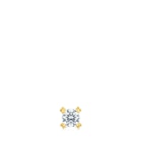 18kt gold plating over silver single Earring with lab-grown diamonds Color Pills