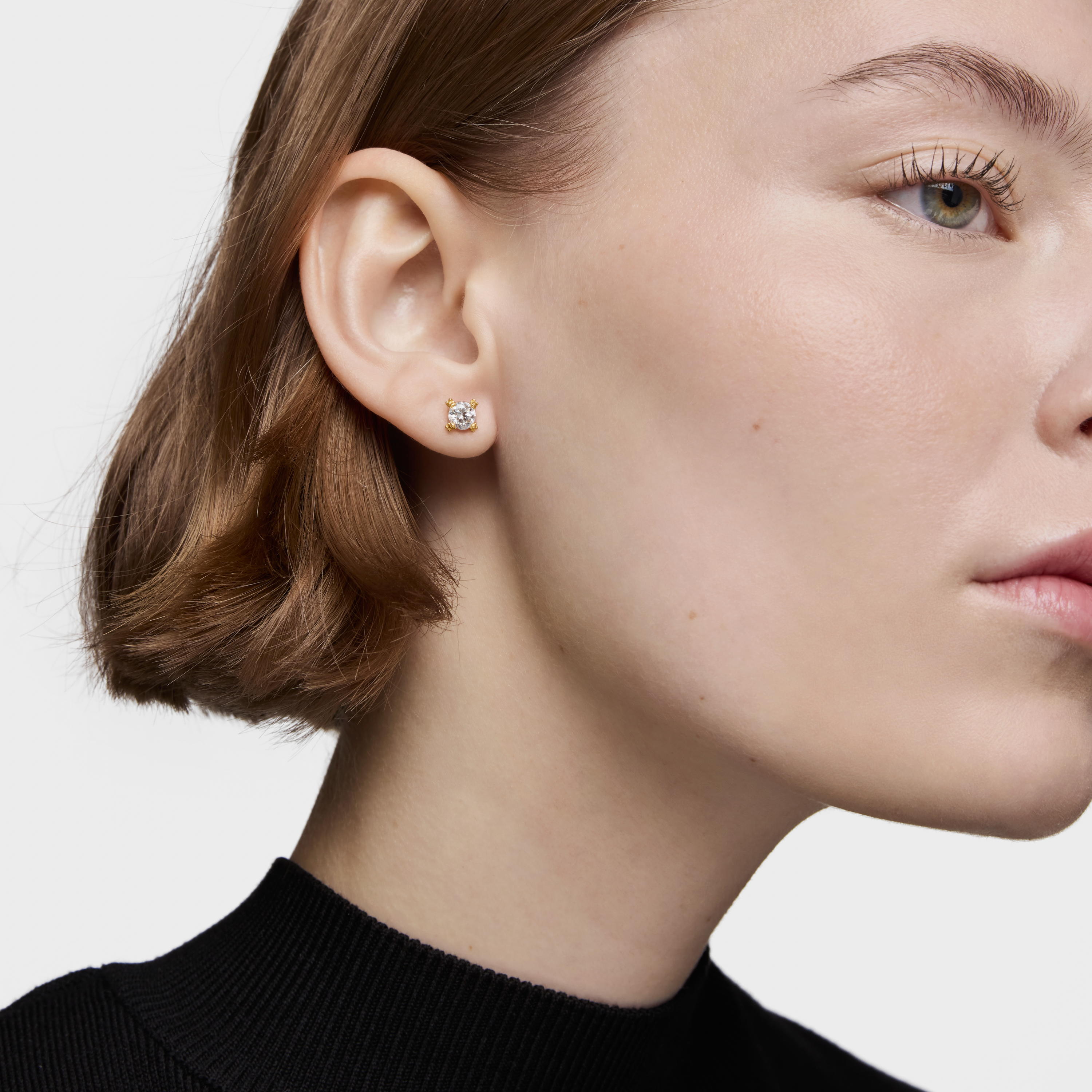 18K gold vermeil single Earring with lab-grown diamonds Color Pills