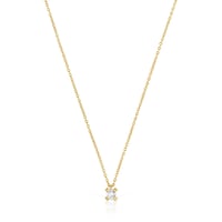 Short 18kt gold plating over silver Necklace with lab-grown diamond Color Pills