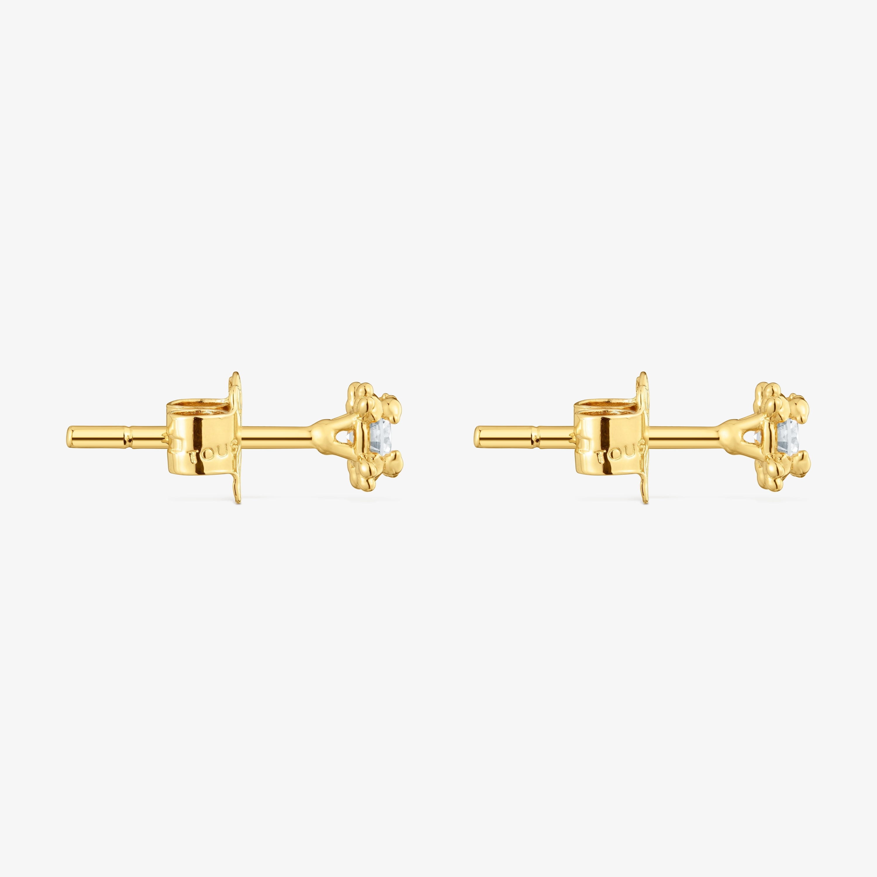 4 mm 18K gold vermeil Earrings with lab-grown diamonds Color Pills