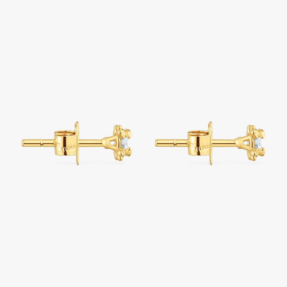 4 mm 18K gold vermeil Earrings with lab-grown diamonds Color Pills
