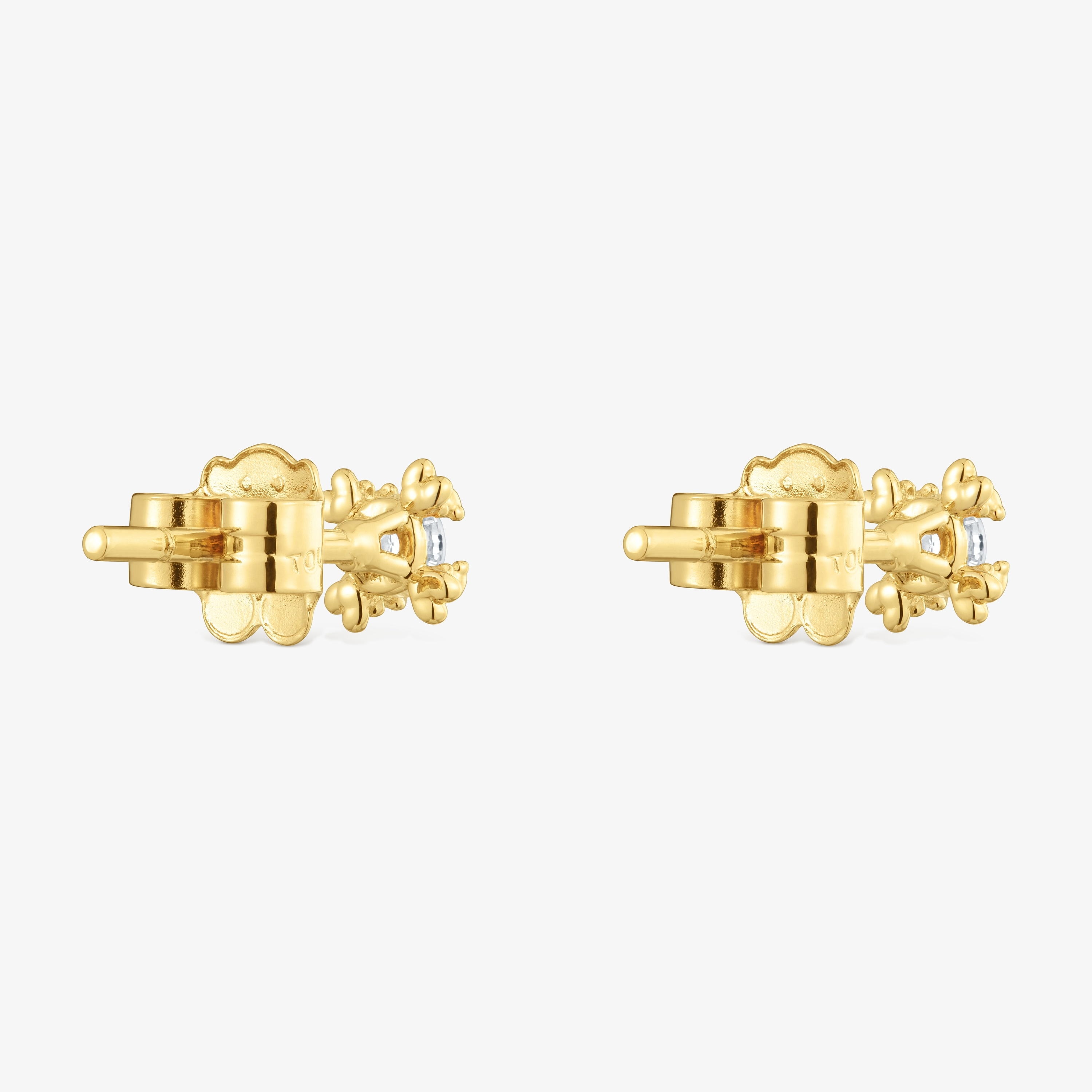 4 mm 18K gold vermeil Earrings with lab-grown diamonds Color Pills