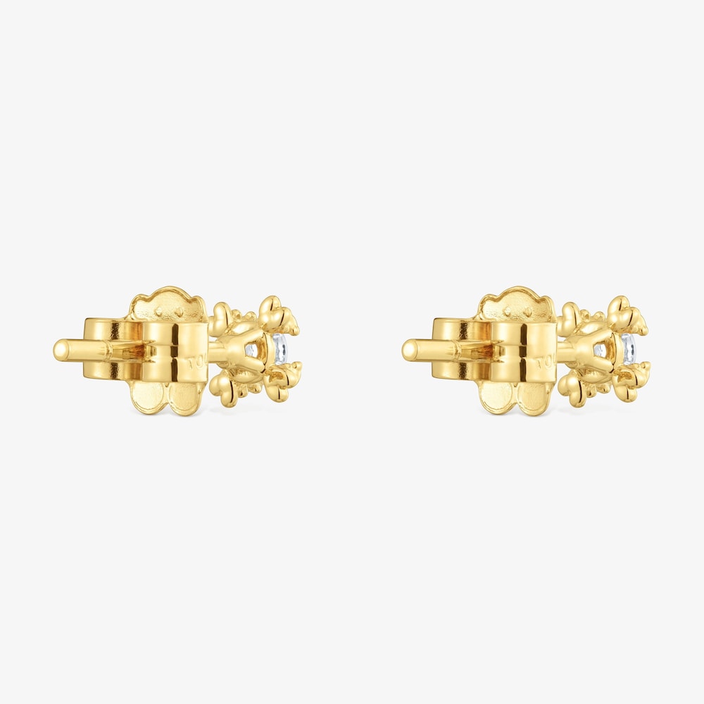 4 mm 18K gold vermeil Earrings with lab-grown diamonds Color Pills
