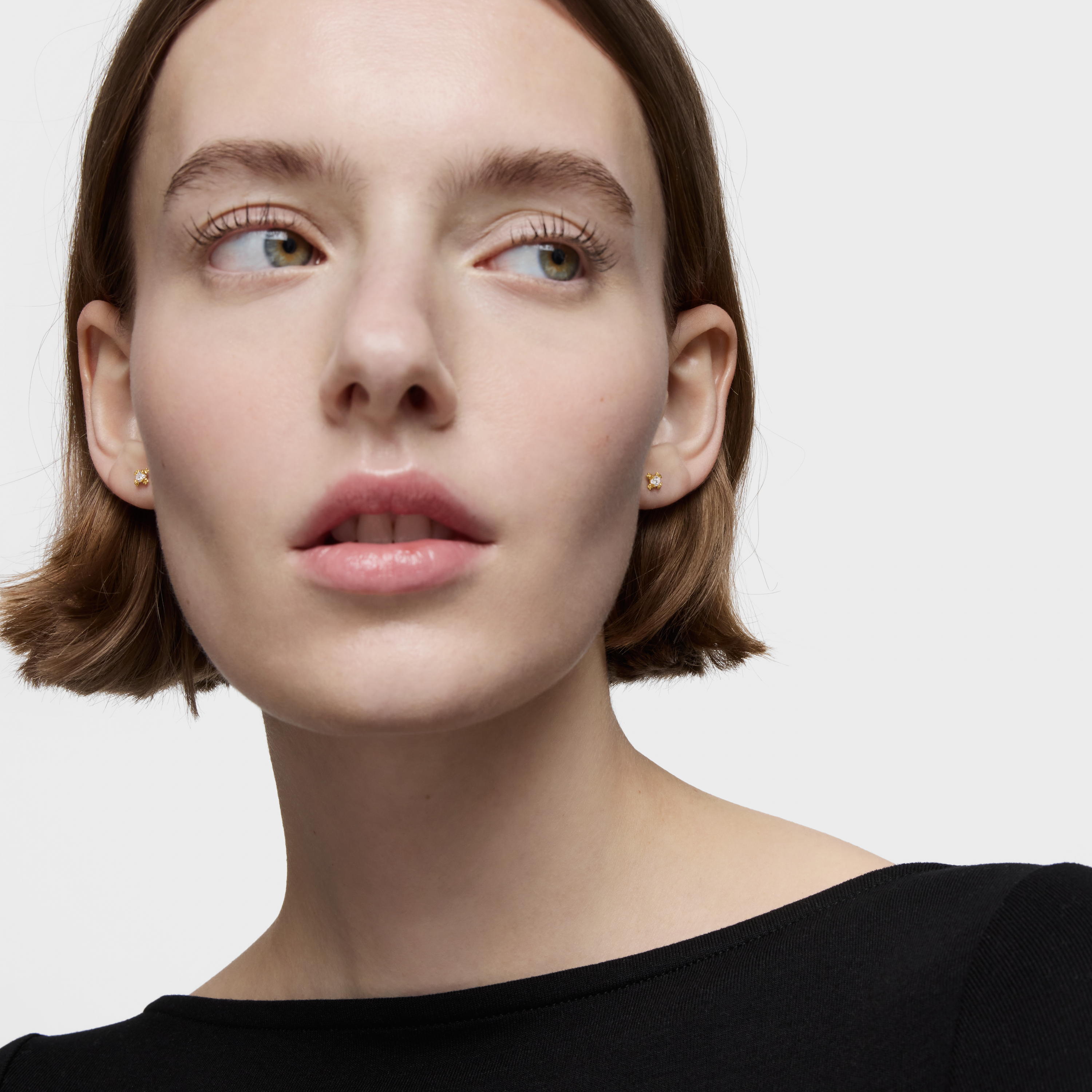 4 mm 18K gold vermeil Earrings with lab-grown diamonds Color Pills