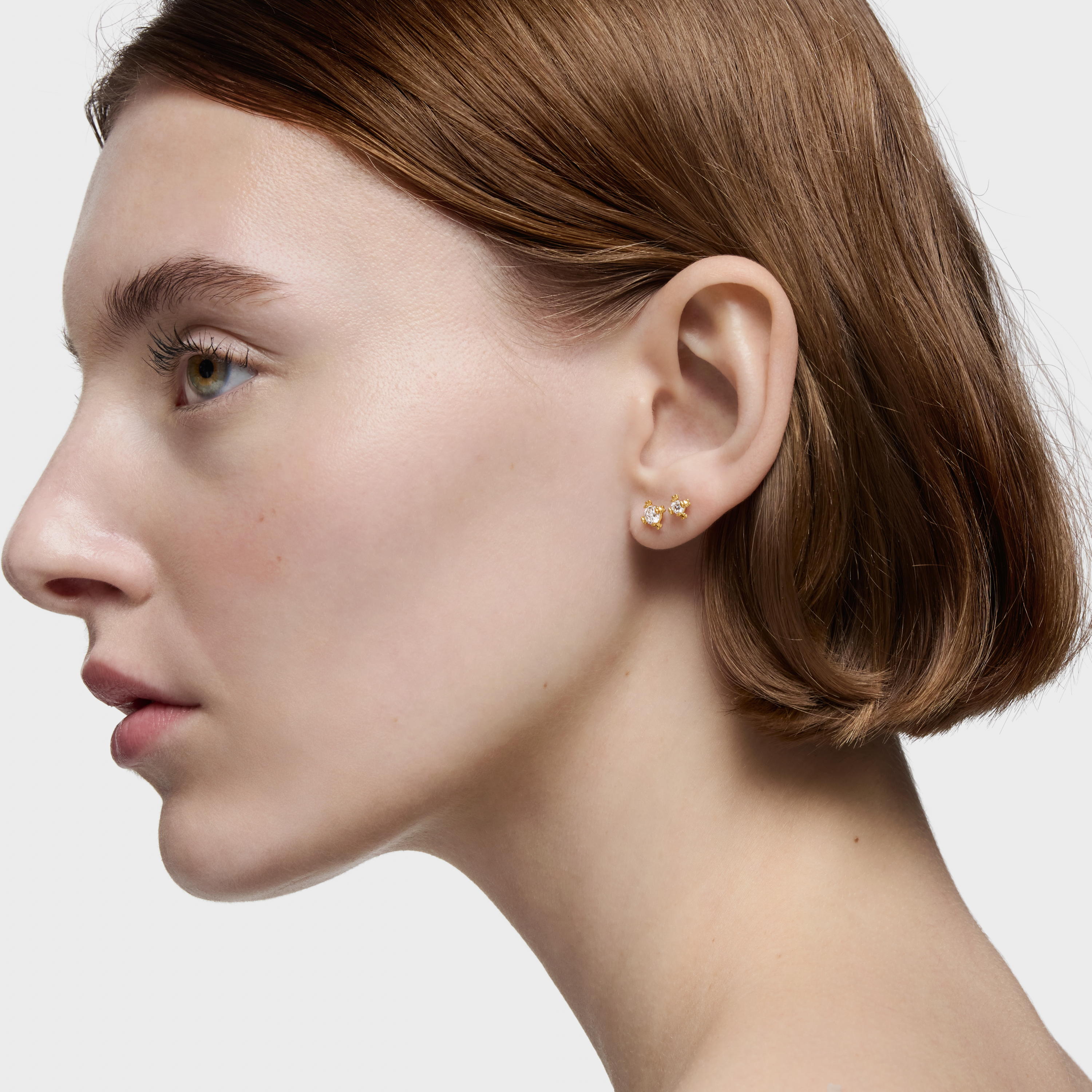 4 mm 18K gold vermeil Earrings with lab-grown diamonds Color Pills