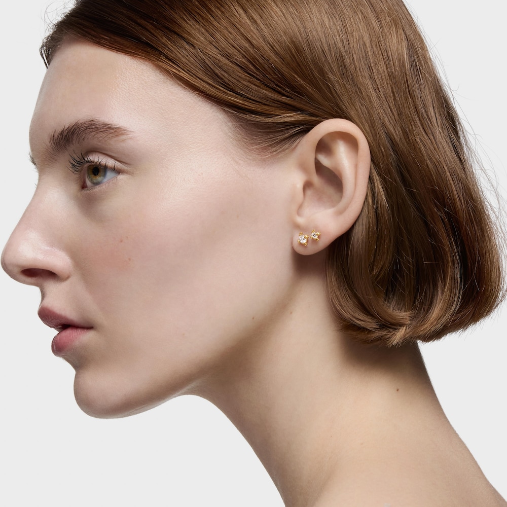 4 mm 18K gold vermeil Earrings with lab-grown diamonds Color Pills