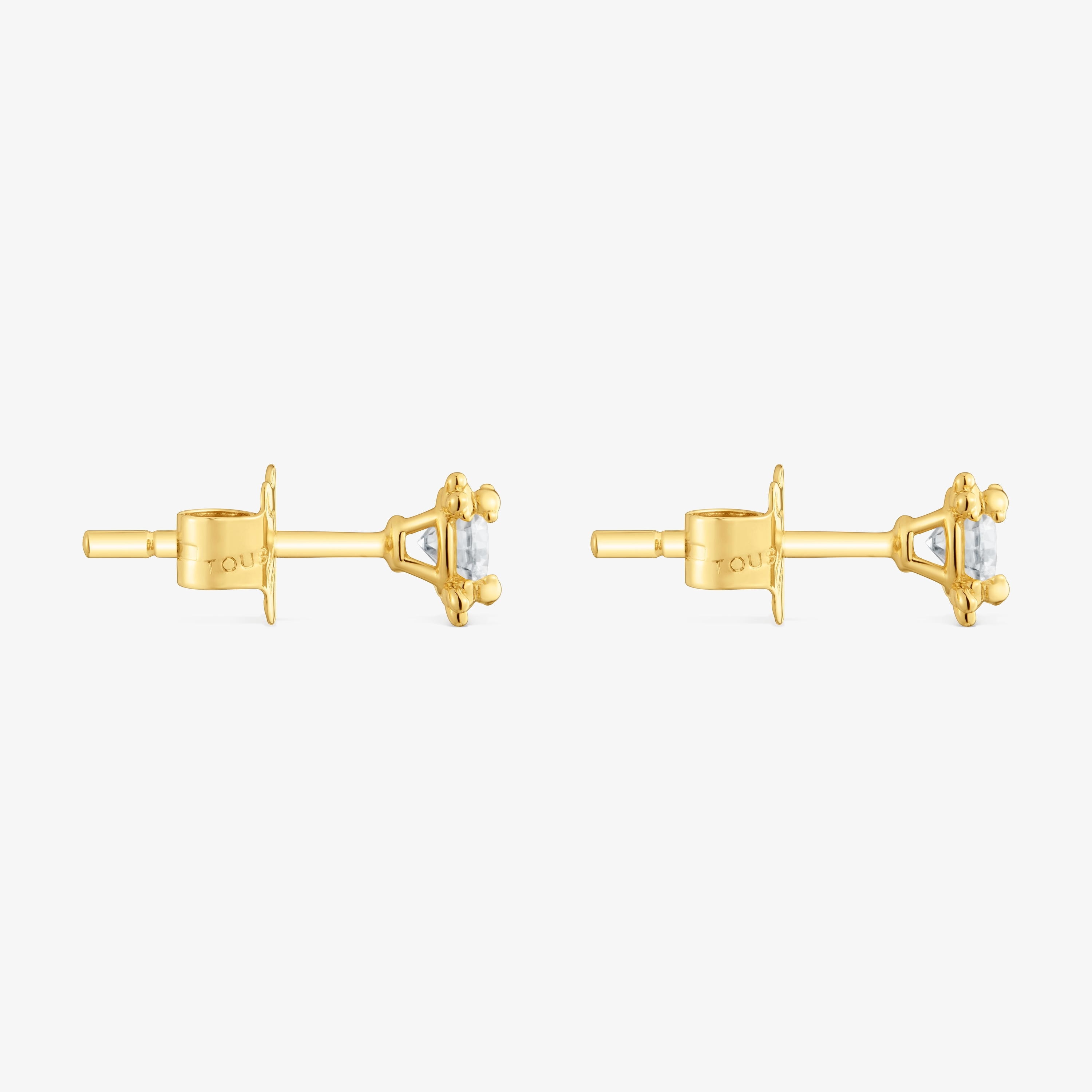 6mm 18K gold vermeil Earrings with lab-grown diamonds TOUS Color Lab