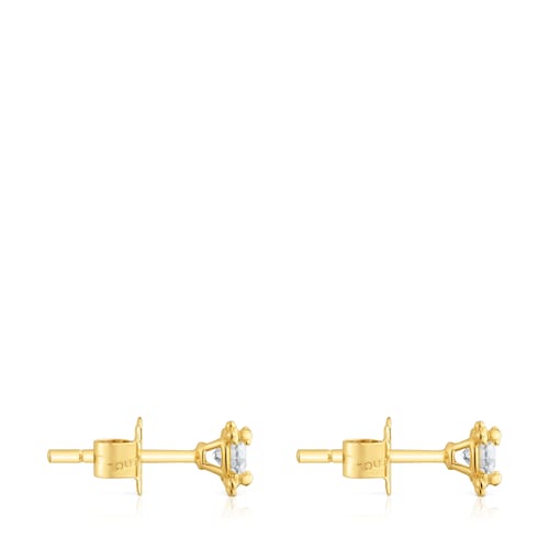 6mm 18kt gold plating over silver Earrings with lab-grown diamonds TOUS Color Lab