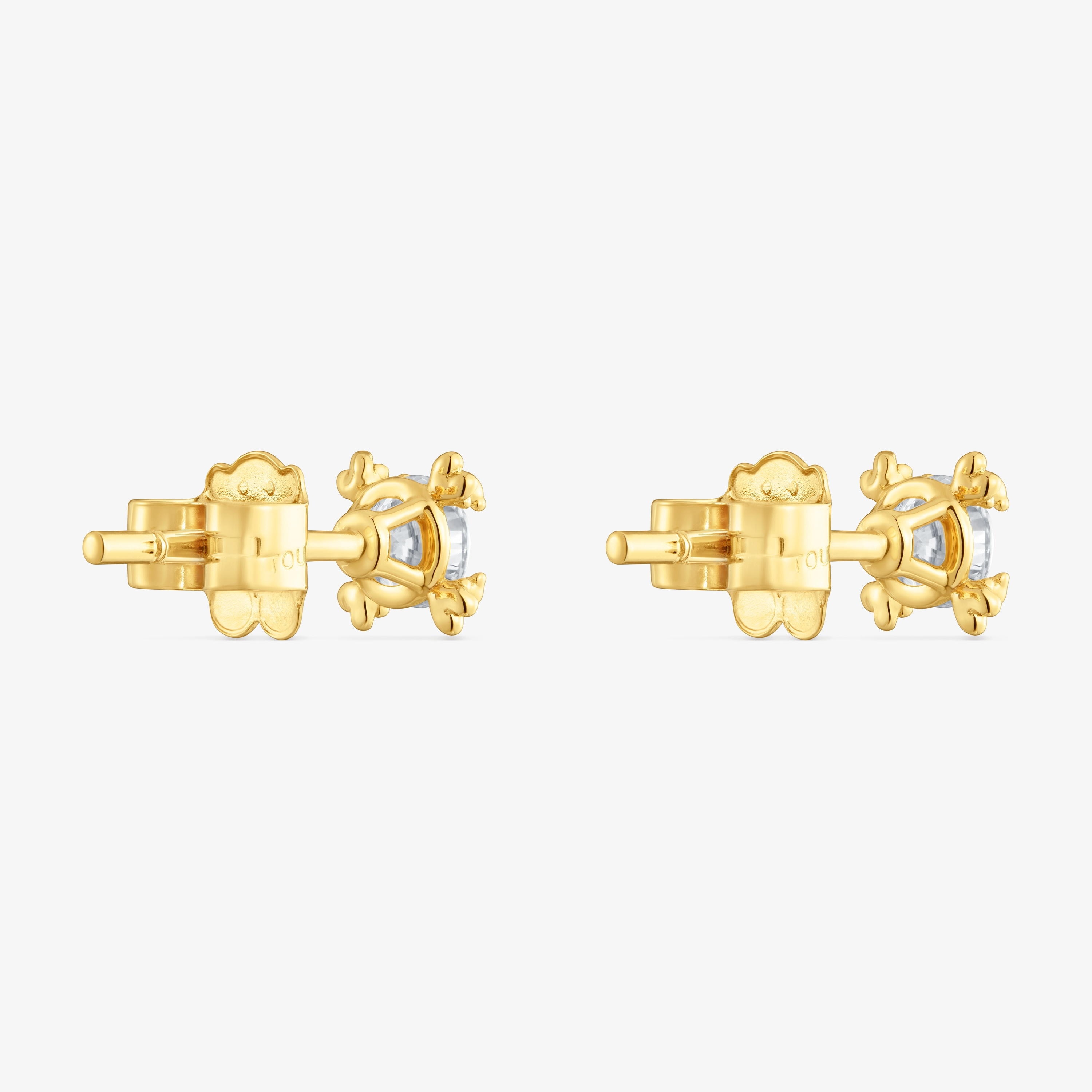 6mm 18K gold vermeil Earrings with lab-grown diamonds TOUS Color Lab