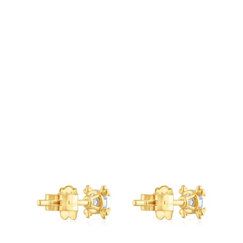6mm 18kt gold plating over silver Earrings with lab-grown diamonds TOUS Color Lab