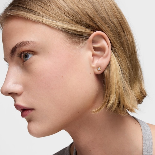 6mm 18kt gold plating over silver Earrings with lab-grown diamonds TOUS Color Lab