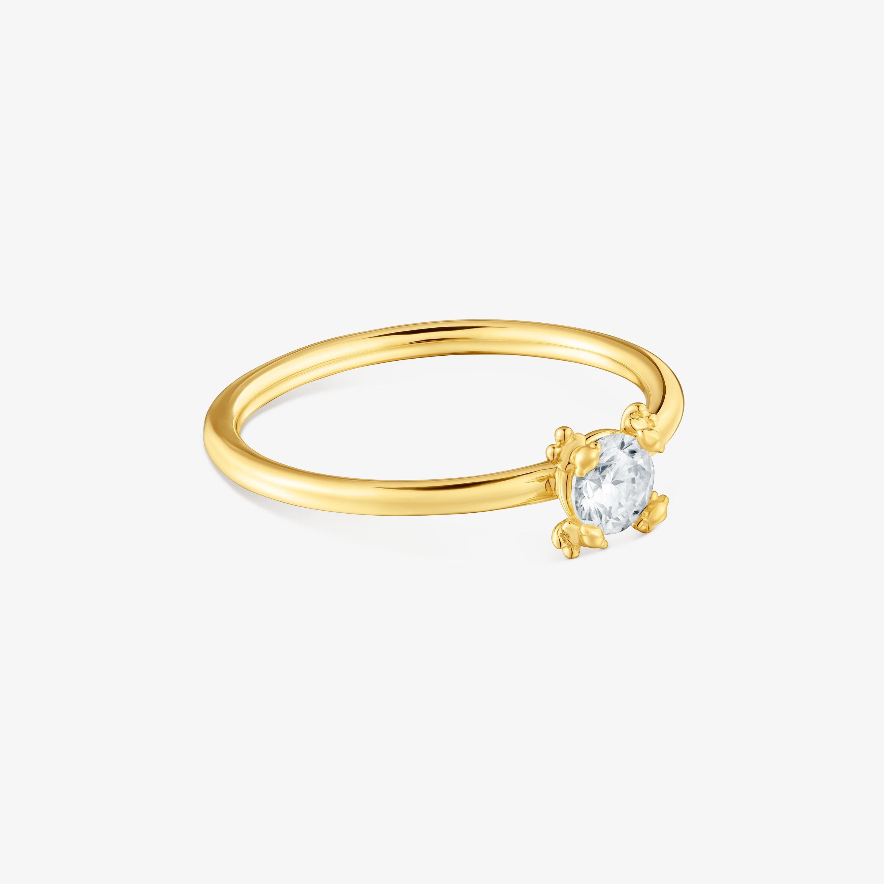 18K gold vermeil Ring with lab-grown diamond Color Pills