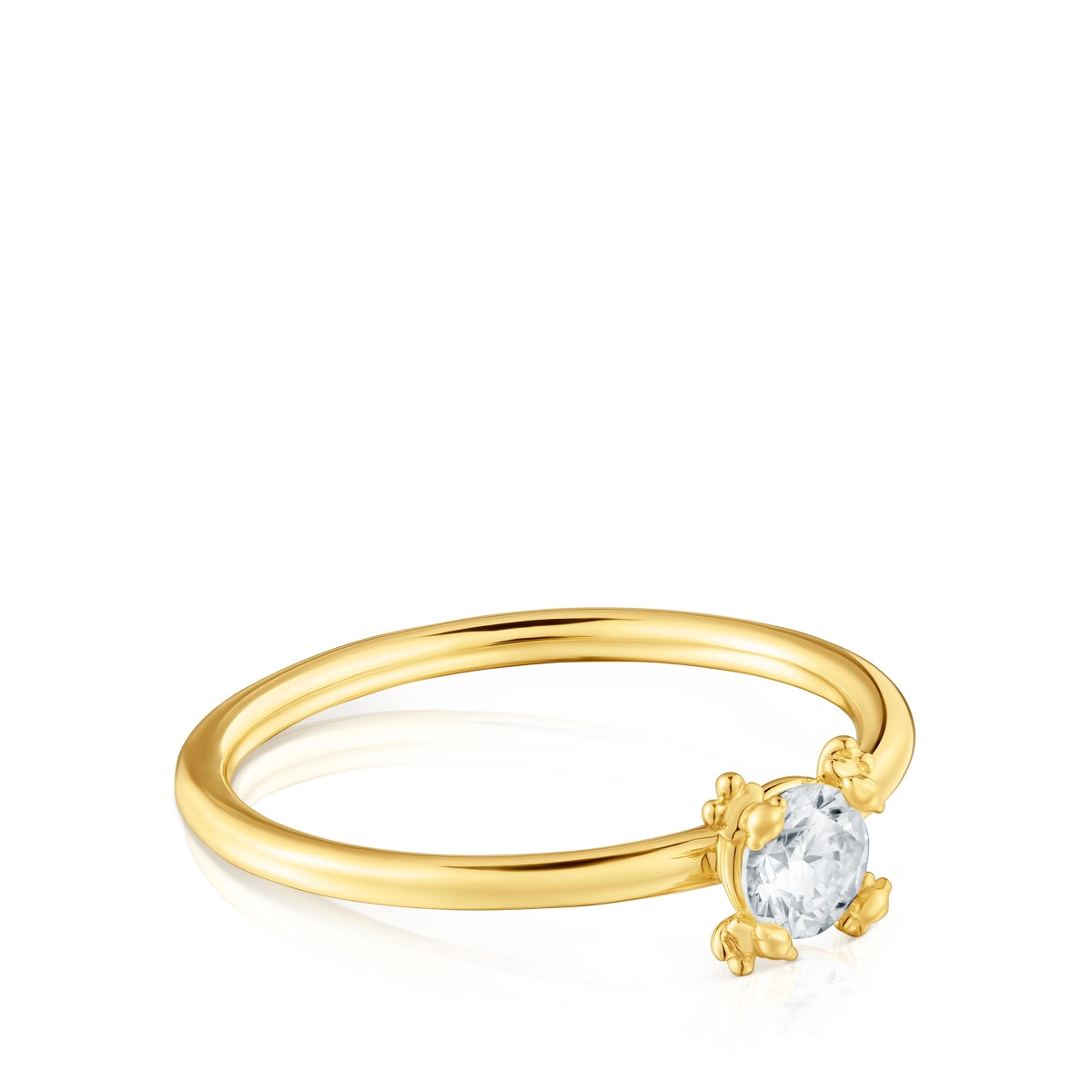 18kt gold plating over silver Ring with lab-grown diamond Color Pills