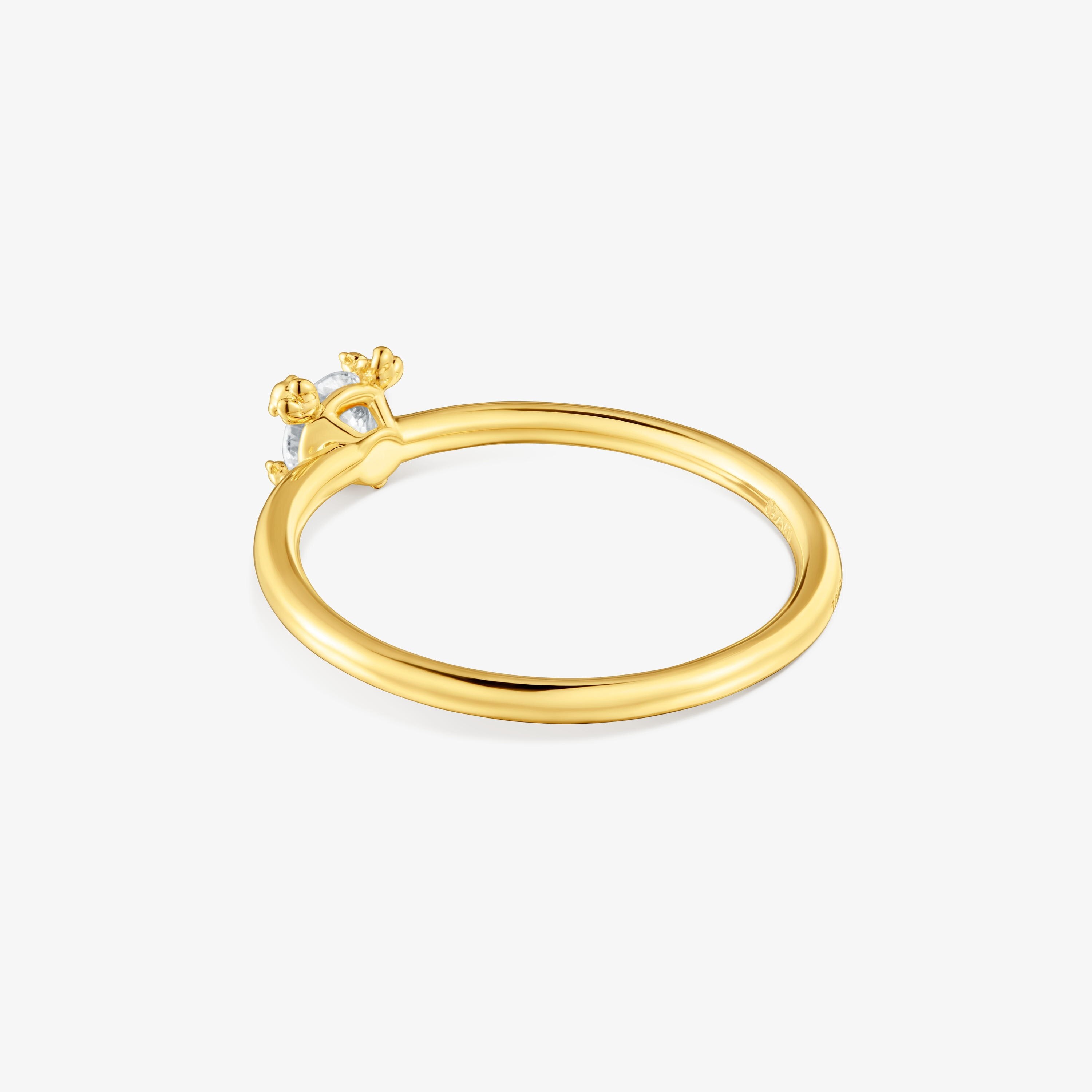 18K gold vermeil Ring with lab-grown diamond Color Pills
