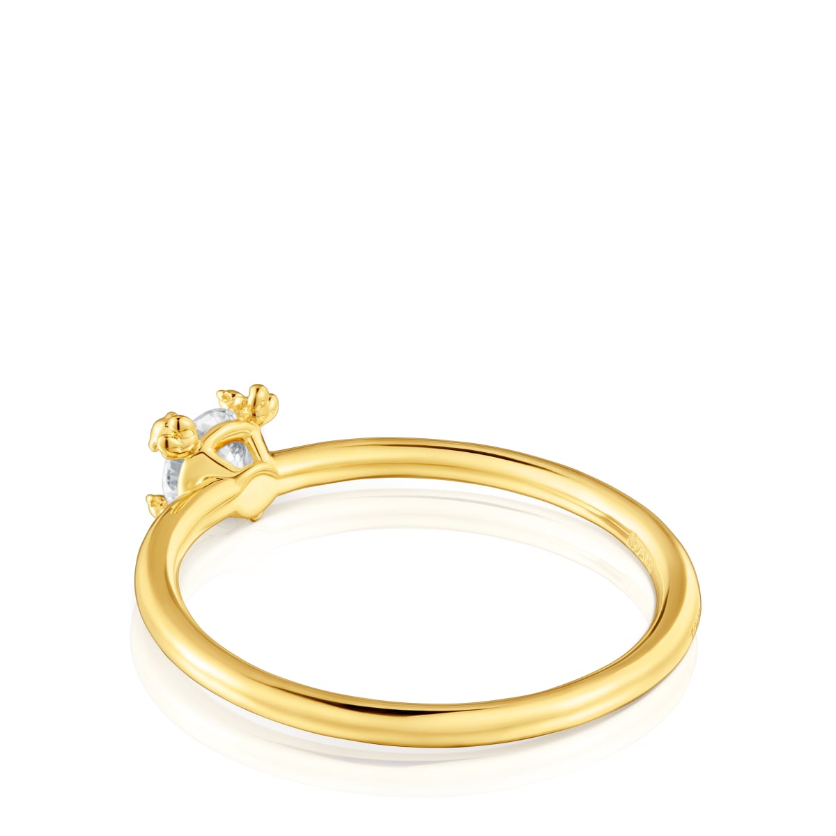 18kt gold plating over silver Ring with lab-grown diamond Color Pills