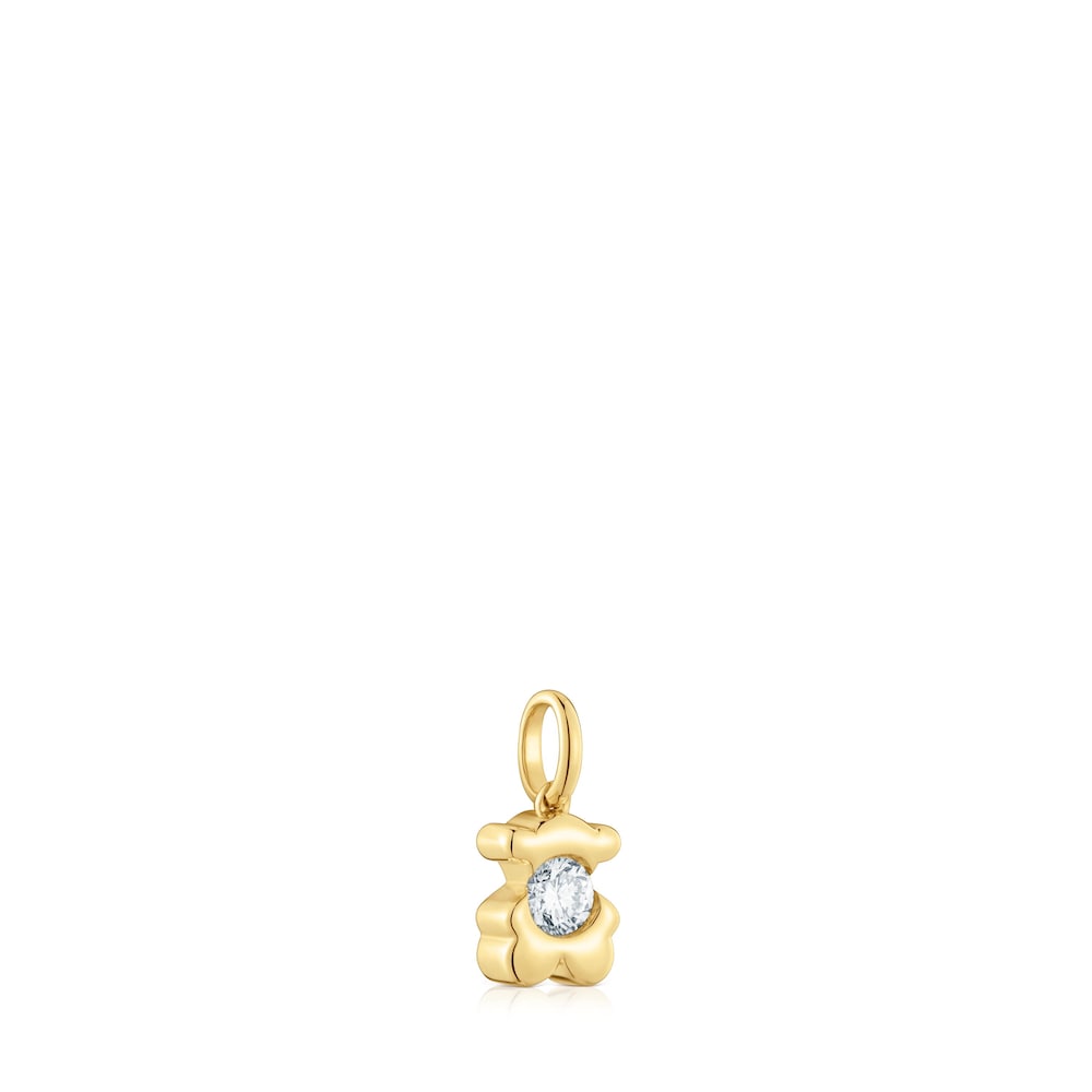 Gold Bear pendant with lab-grown diamond TOUS Lili image number 1