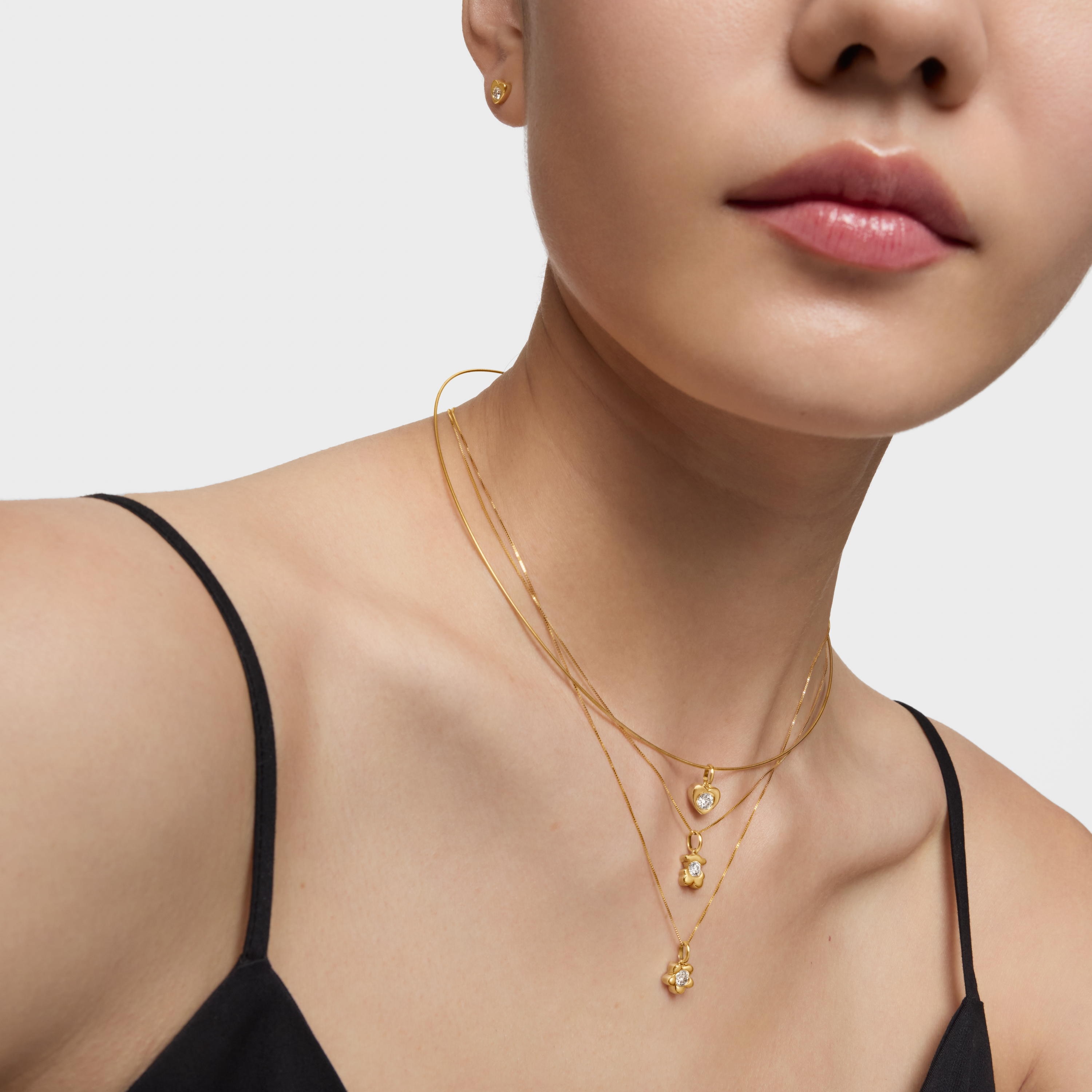 Gold Bear pendant with lab-grown diamond TOUS Lili