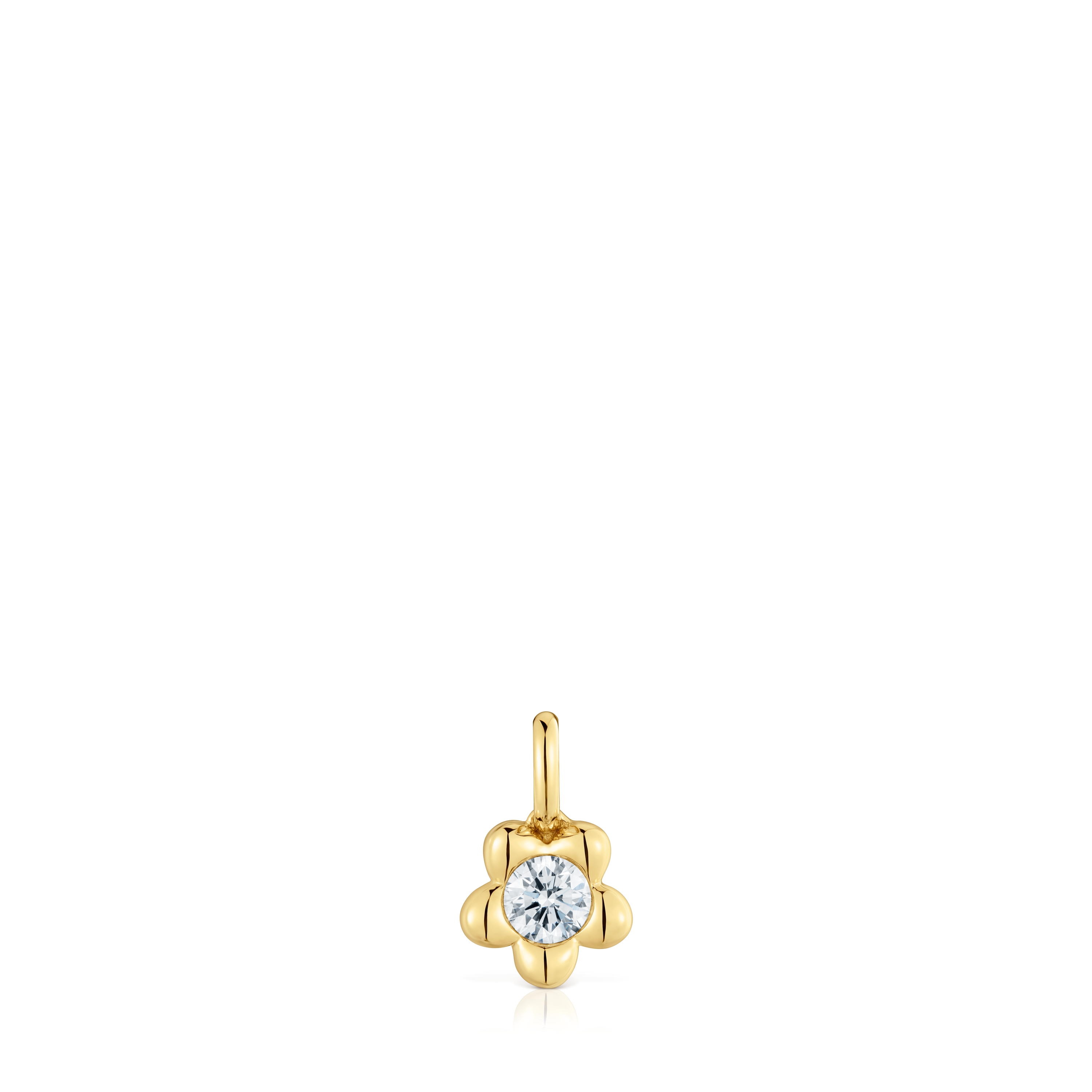 Gold Flower pendant with lab-grown diamond TOUS Lili
