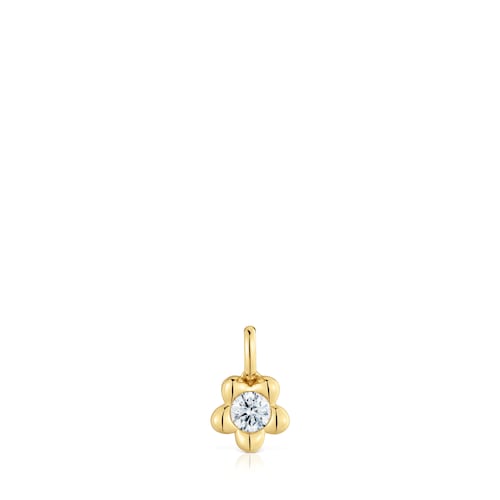 Gold Flower pendant with lab-grown diamond TOUS Lili