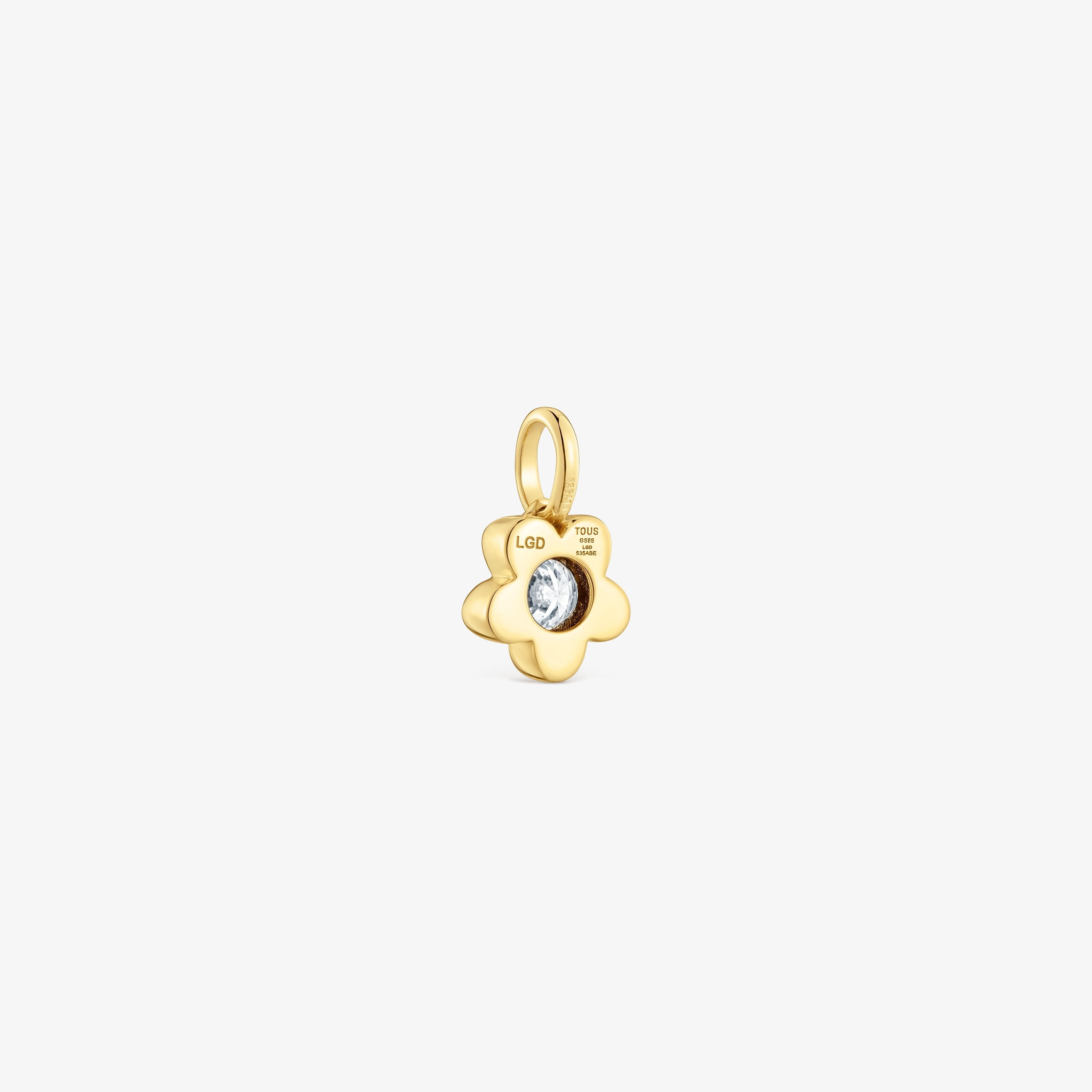 18K solid gold Flower pendant with lab-grown diamond TOUS Lili