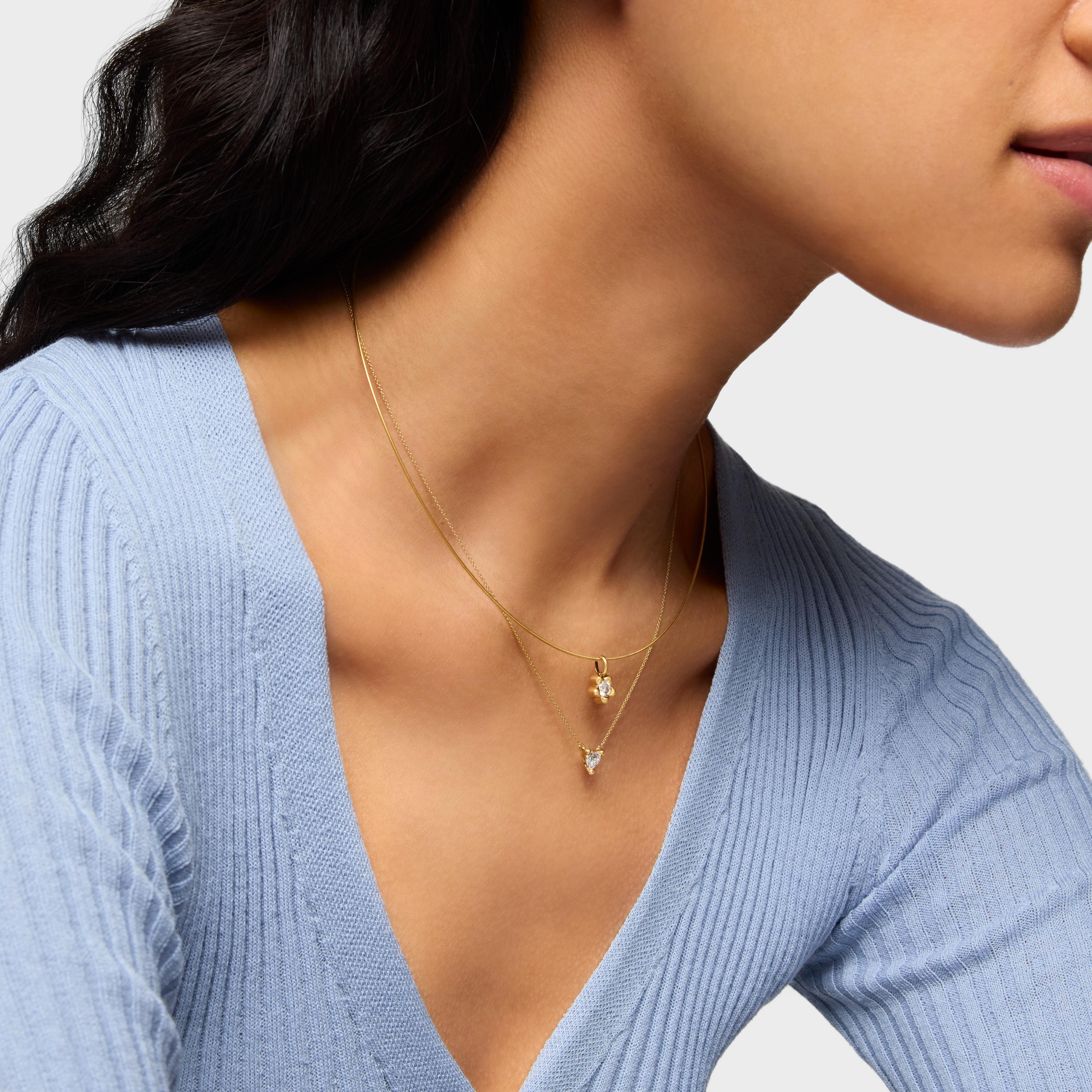 18K solid gold Flower pendant with lab-grown diamond TOUS Lili