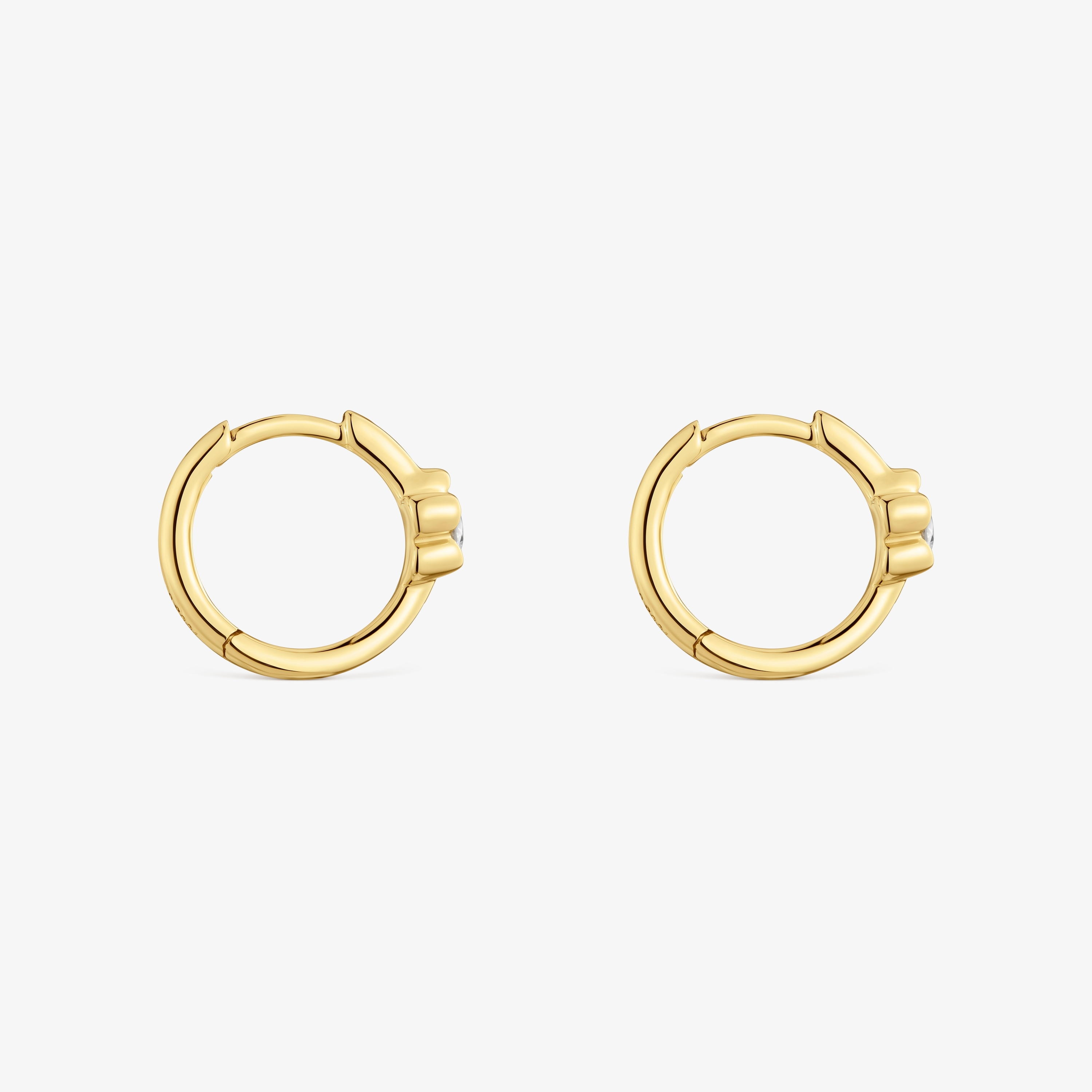 18K solid gold Hoop earrings with lab-grown diamonds and flower motif TOUS Lili
