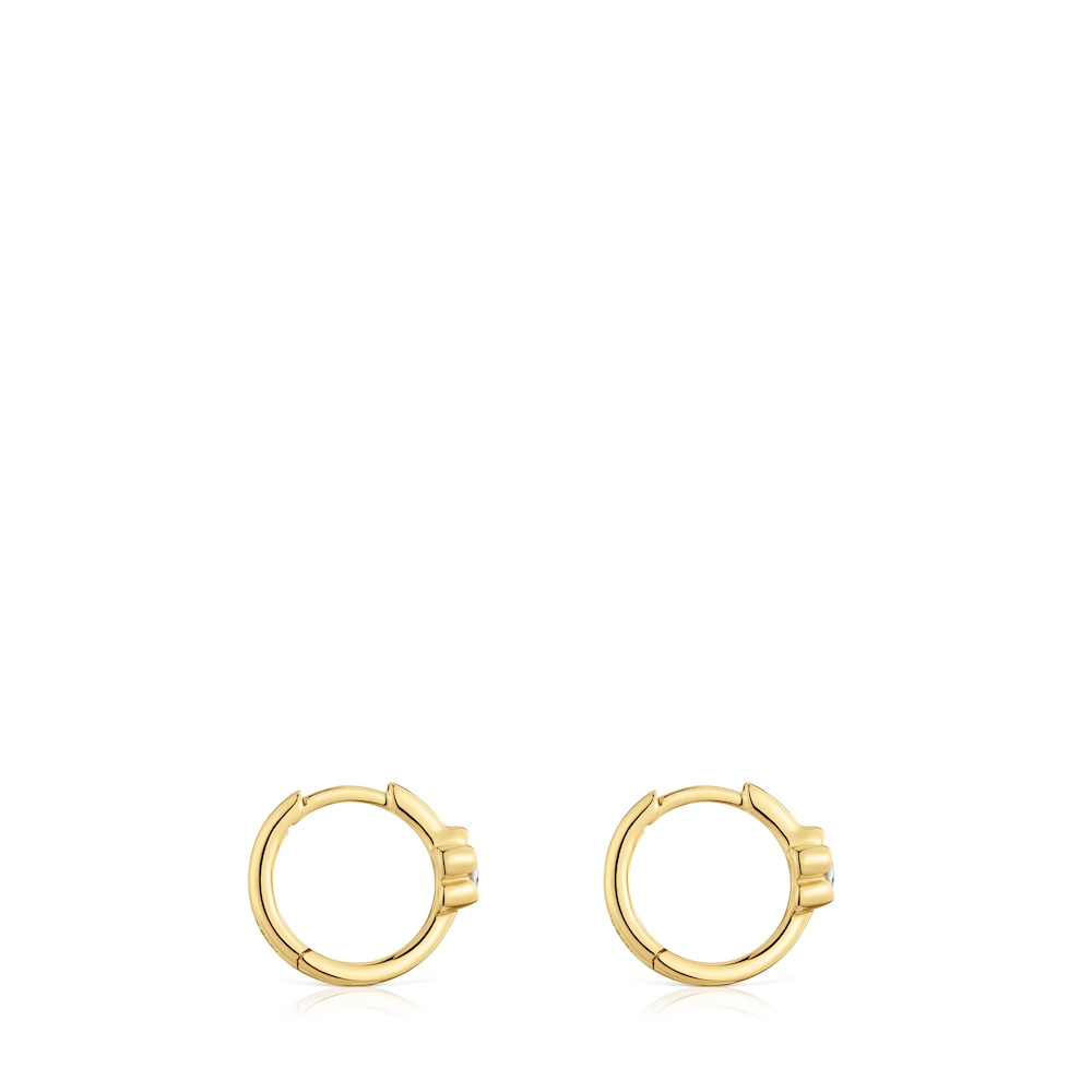 Gold Hoop earrings with lab-grown diamonds and flower motif TOUS Lili Gold Hoop earrings with lab-grown diamonds and flower motif TOUS Lili