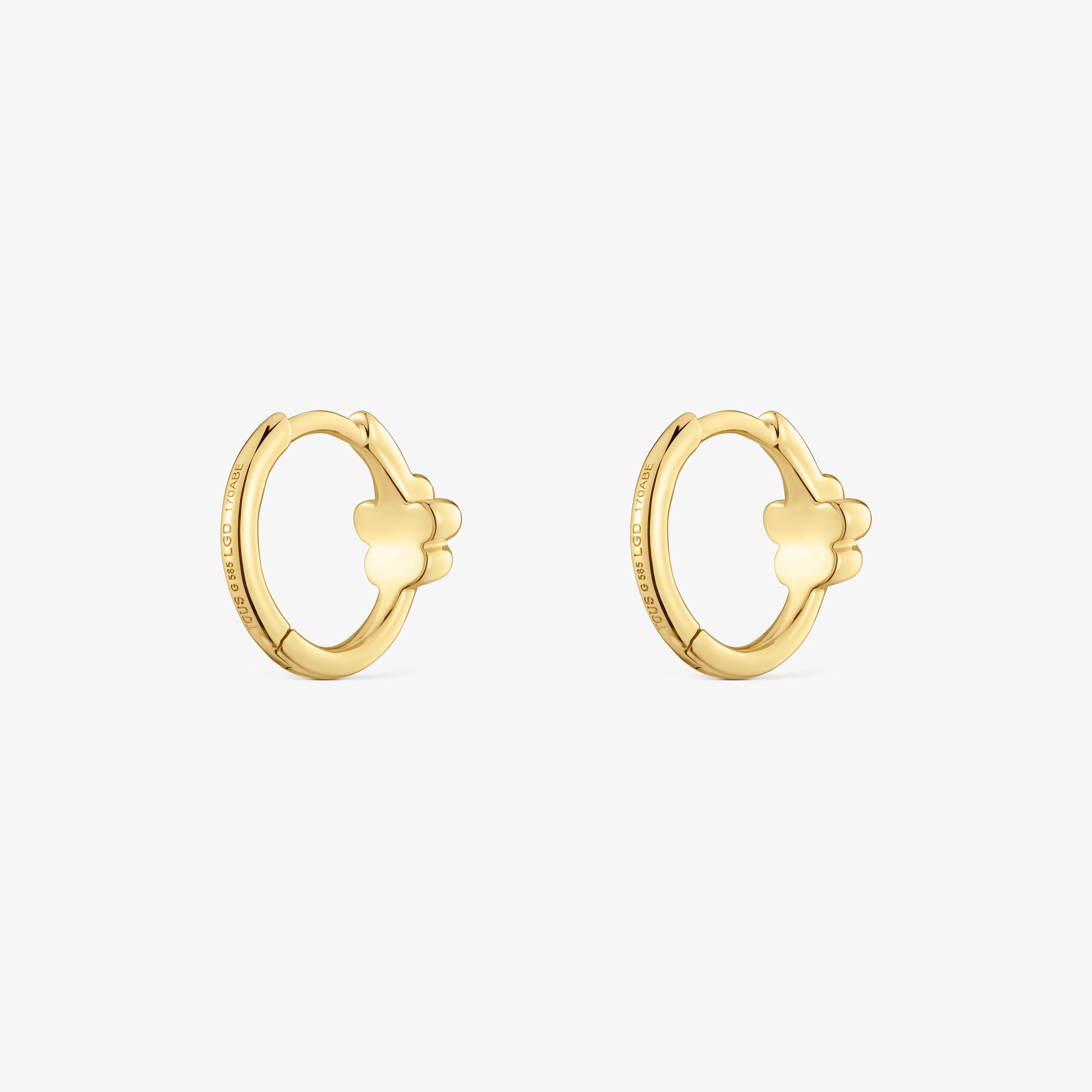 18K solid gold Hoop earrings with lab-grown diamonds and flower motif TOUS Lili