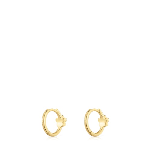 Gold Hoop earrings with lab-grown diamonds and flower motif TOUS Lili
