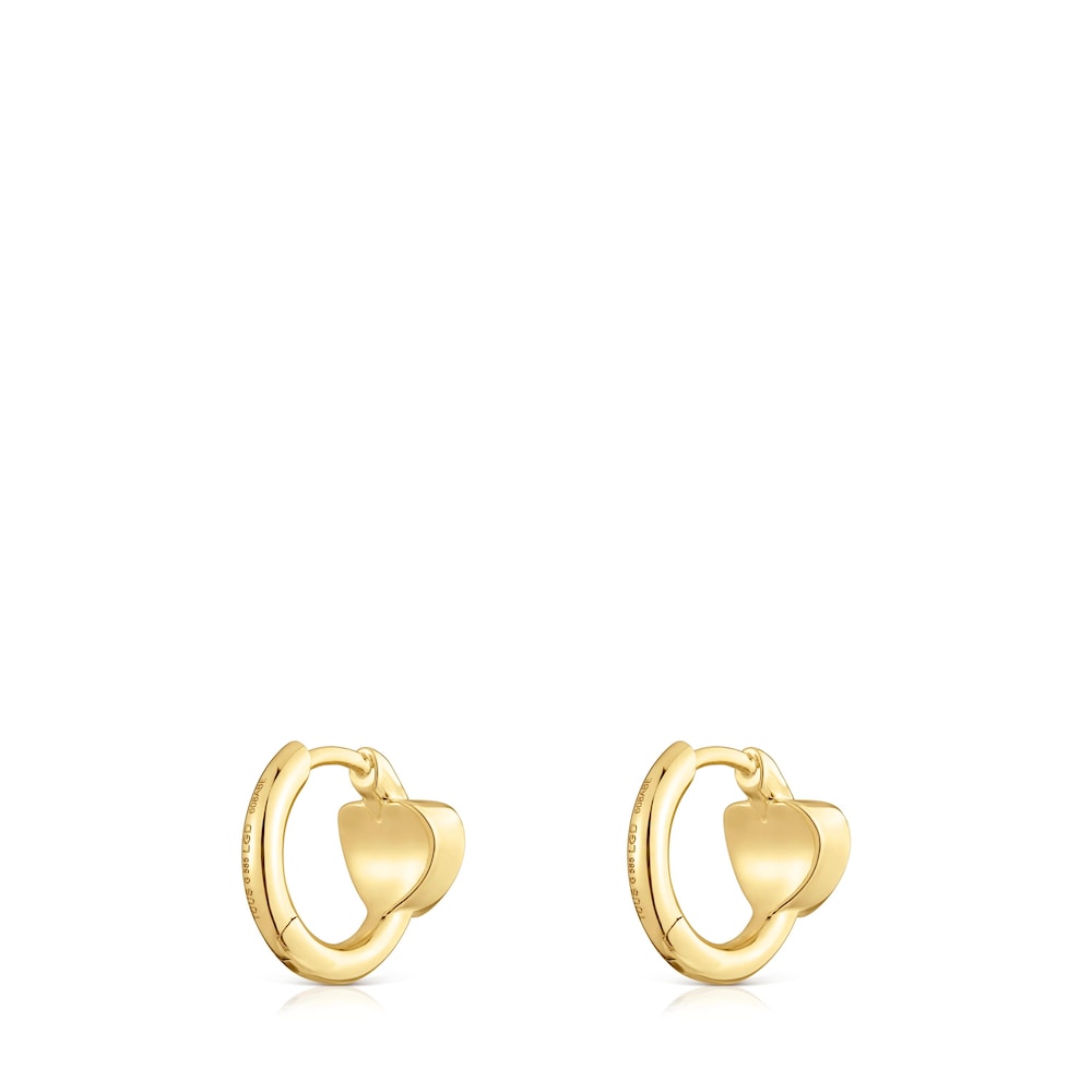 Pendientes aro de oro con diamantes creados en laboratorio y motivo corazón TOUS Lili Pendientes aro de oro con diamantes creados en laboratorio y motivo corazón TOUS Lili
