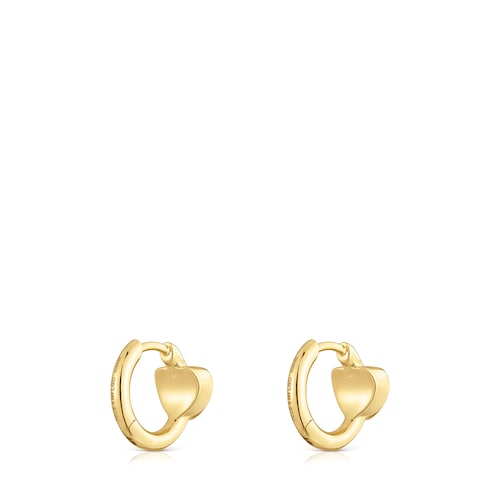 Gold Hoop earrings with lab-grown diamonds and heart motif TOUS Lili