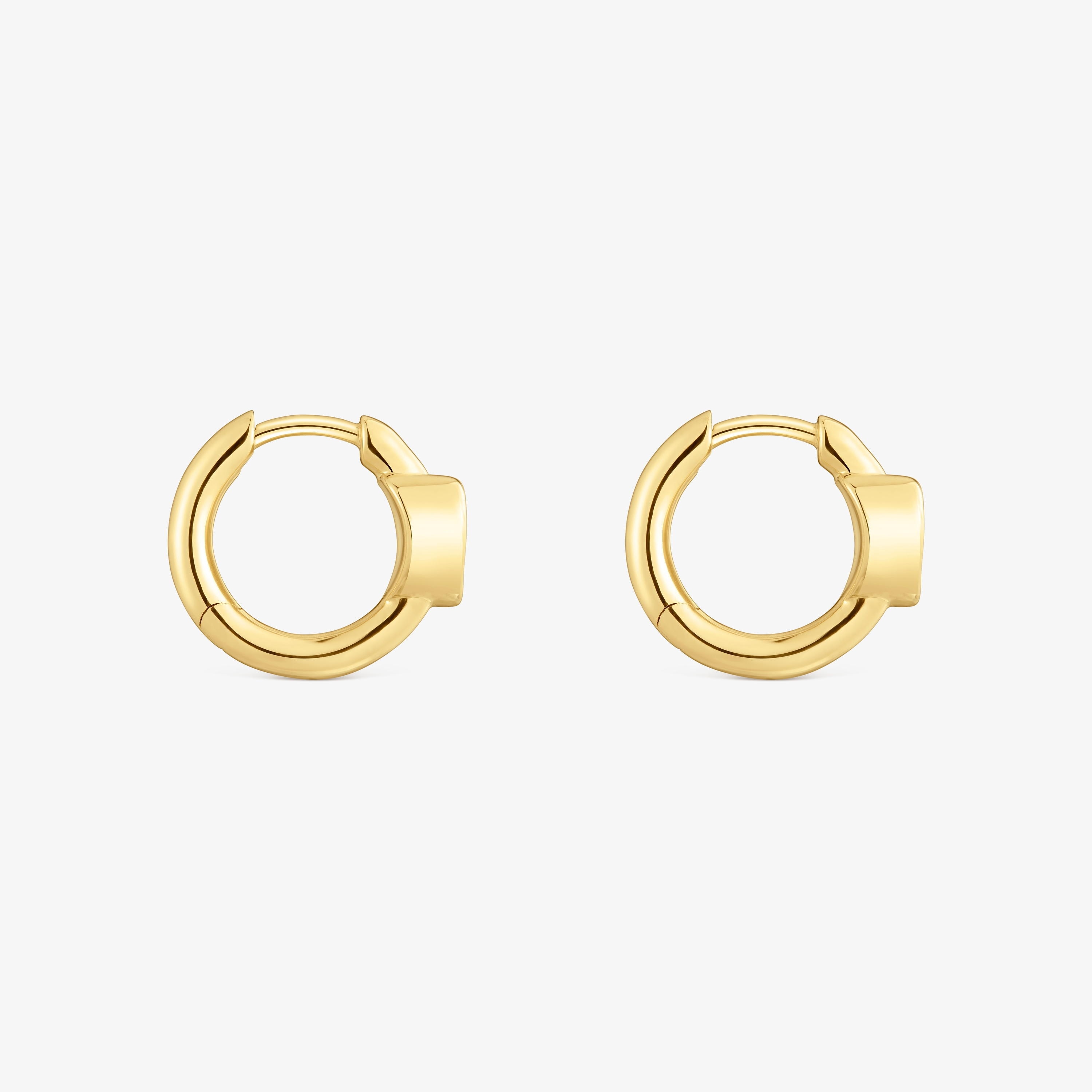 18K solid gold Hoop earrings with lab-grown diamonds and heart motif TOUS Lili