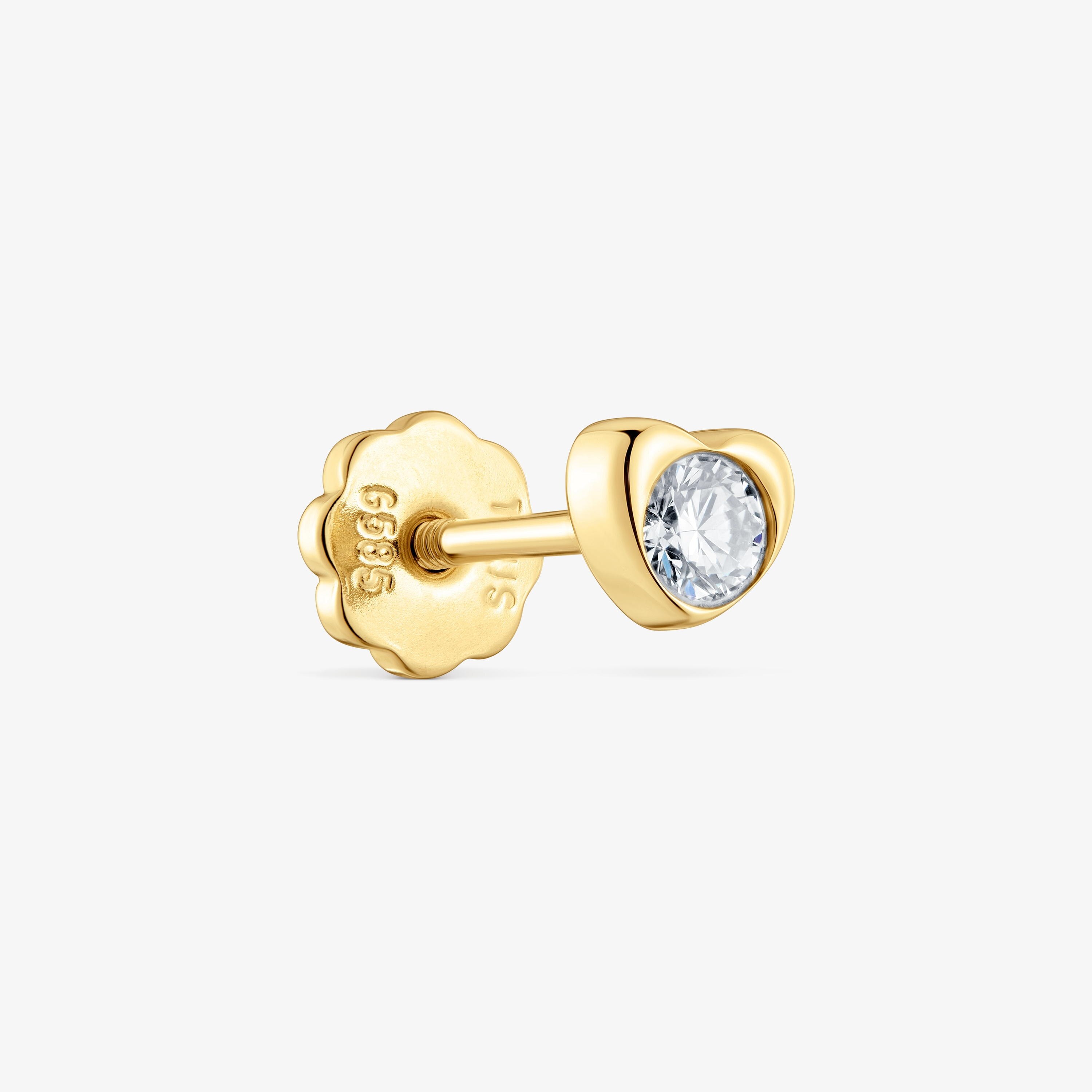 18K solid gold Heart earrings with lab-grown diamonds TOUS Lili