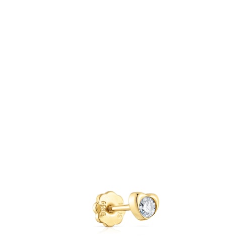 Gold Heart earrings with lab-grown diamonds TOUS Lili