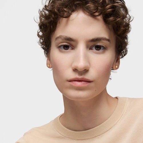 Gold Heart earrings with lab-grown diamonds TOUS Lili